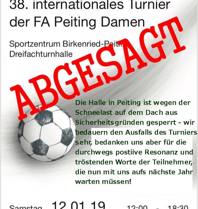 38. int. Hallenfußballturnier Frauen ABGESAGT