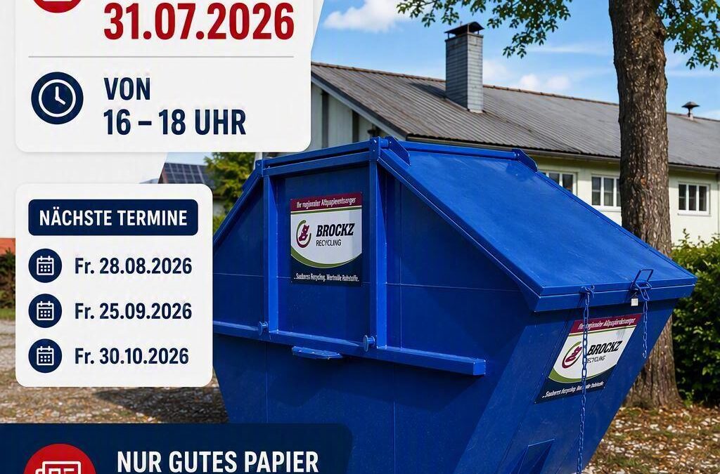 Altpapiersammlung 31.07.2026